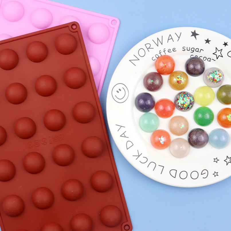 Baby Food Homemade - Wholesale 24-Even Small Half-Round Silicone Chocolate