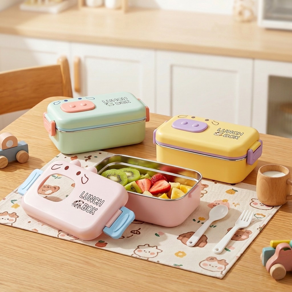 Baby Food Organizer - 304 Stainless Steel Bento Box Leakproof