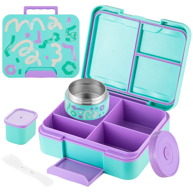 Baby Food Jar Insulated - Kids Bento Lunch Box With Thermos
