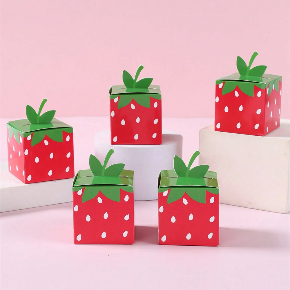 Food Box Baby - 10Pcs Sweet Fruit Strawberry Theme Paper