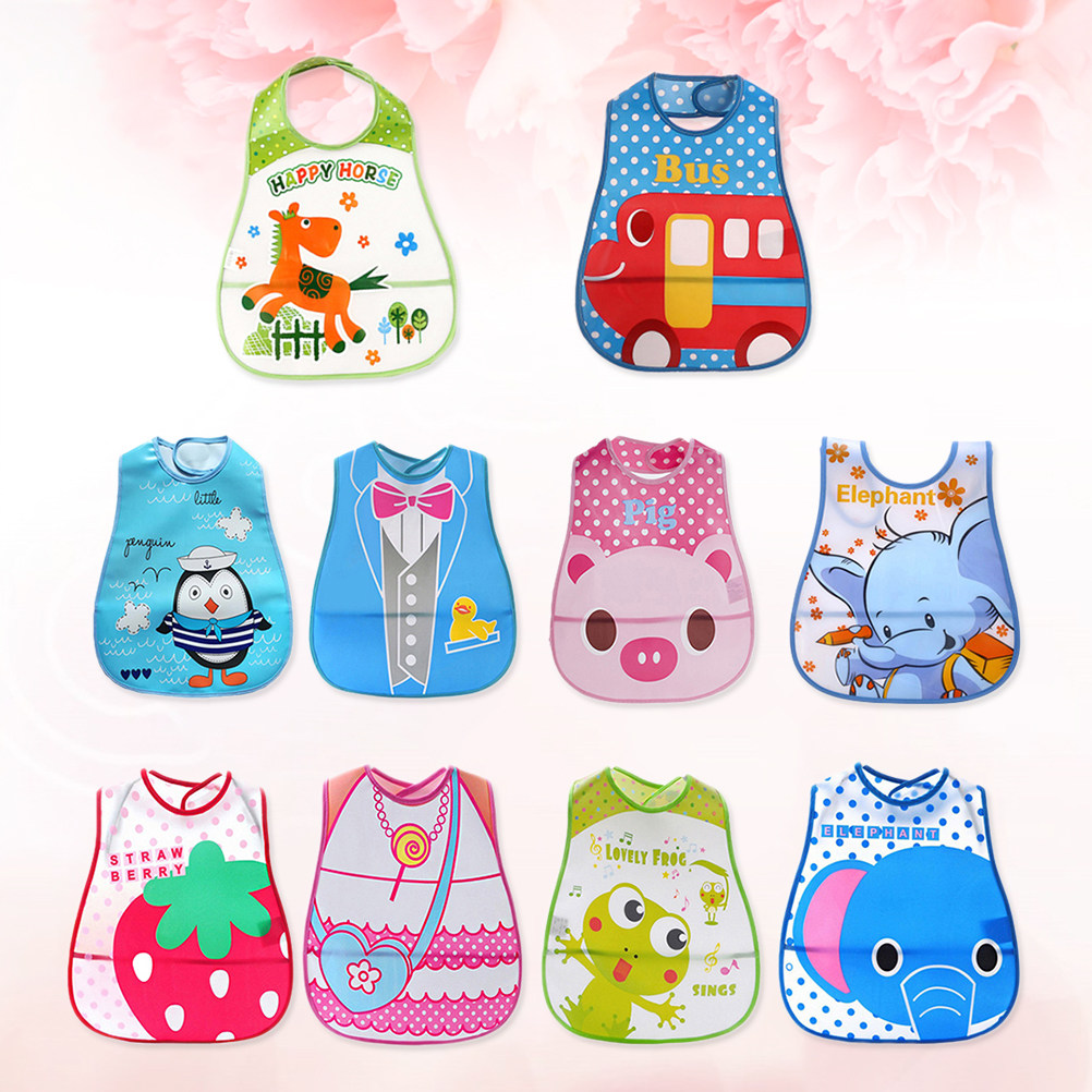 Baby Food Eat - 10 Pcs Baby Drool Bibs Food