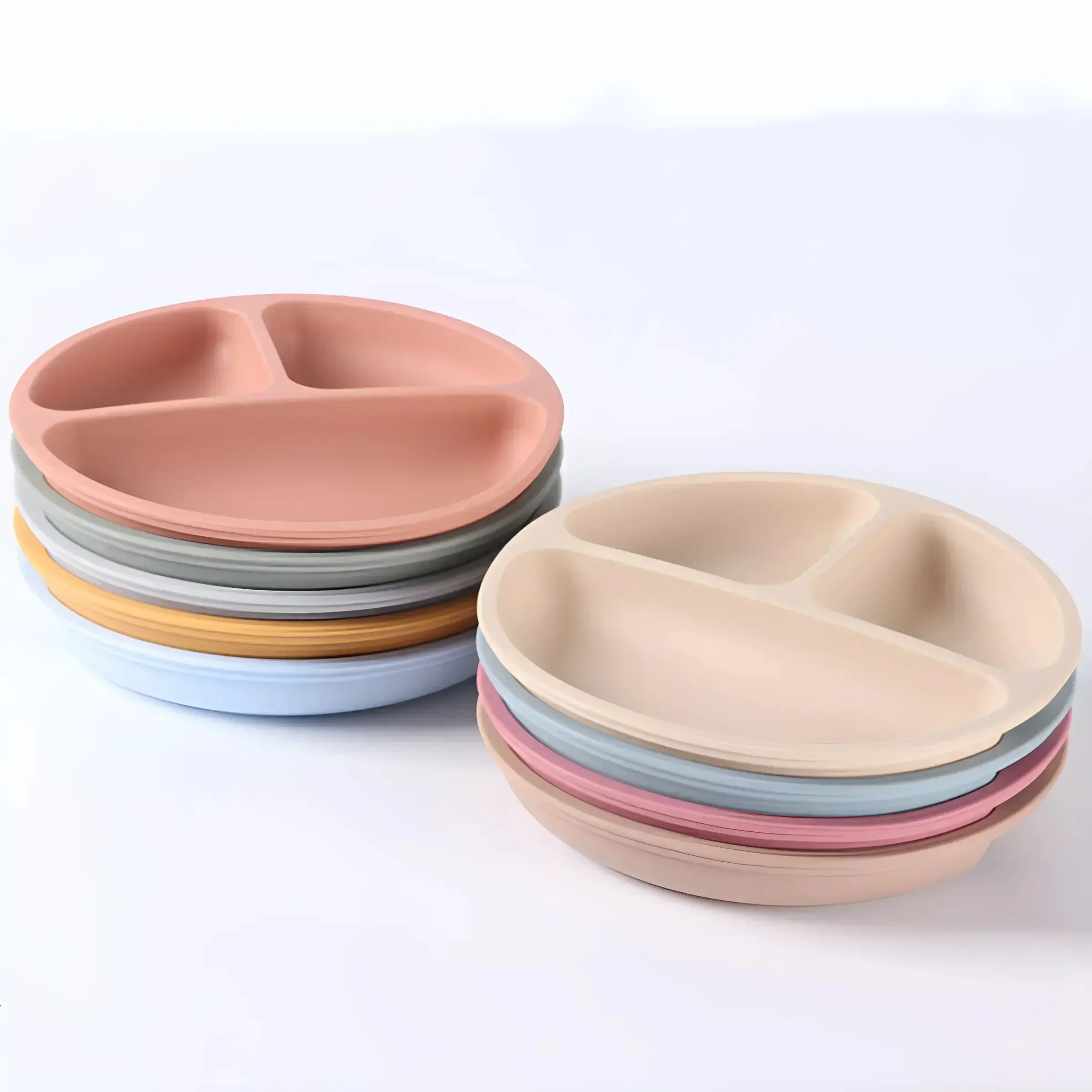 Baby Food Dinner - Silicone Tableware Children's Dinner Plate Separate