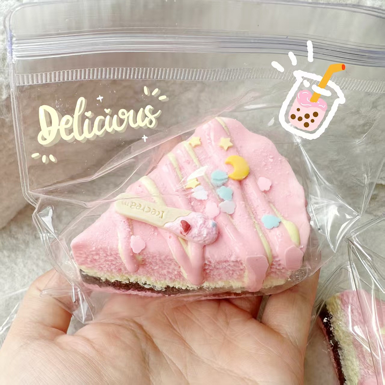 Pink Cake Squishy Squeeze Toy, - Baby Food Toy ulasan dan harga