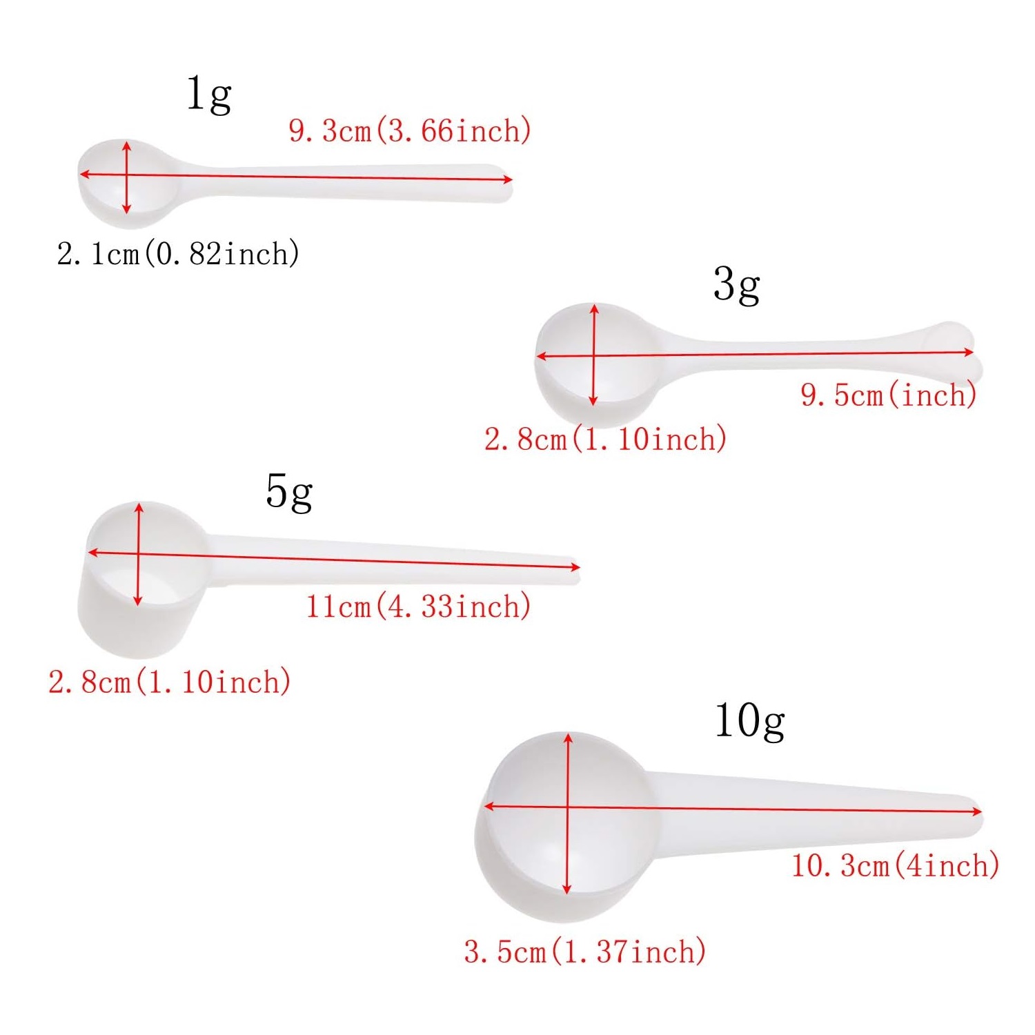 1/3/5/10g Measuring Spoons Cof - Baby Food Oatmeal ulasan dan harga