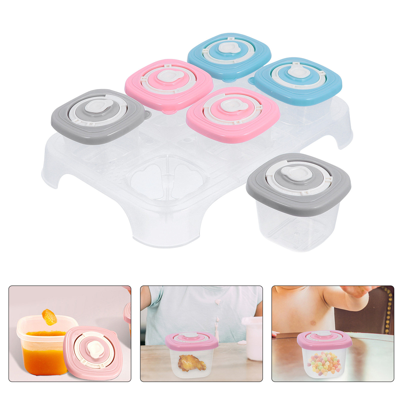 1Set Baby Blocks Food Storage  - Baby Food Organizer ulasan dan harga