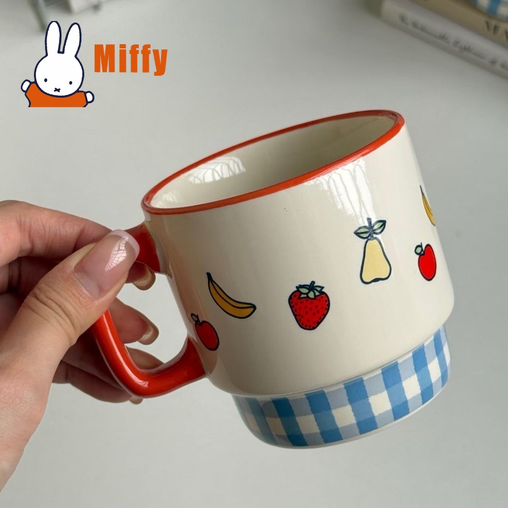Kawaii Miffy Ceramic Mug Cute  - Baby Food Oatmeal ulasan dan harga