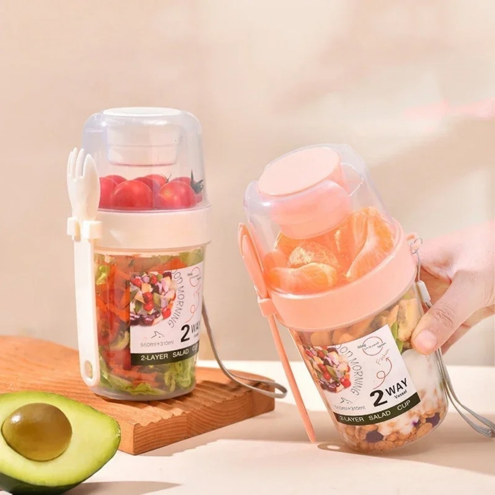 Portable Salad Cup Breakfast C - Baby Food Oatmeal ulasan dan harga