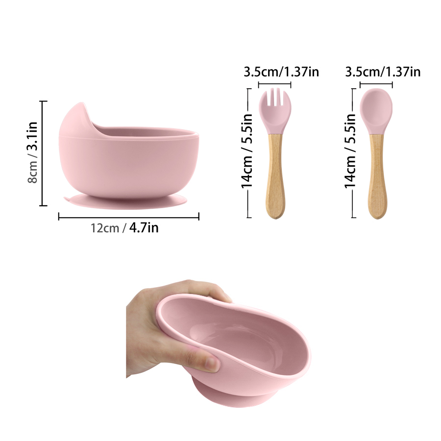 3Pcs Silicone Baby Feeding Bow - Baby Food Dispensing Spoon ulasan dan harga