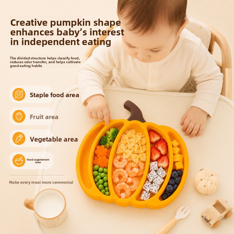 Pumpkin Silicone Baby Divided  - Baby Food Dinner ulasan dan harga