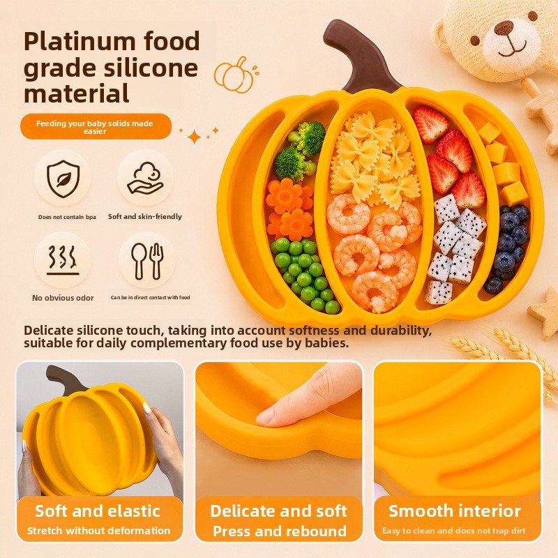 Pumpkin Silicone Baby Divided  - Baby Food Dinner ulasan dan harga
