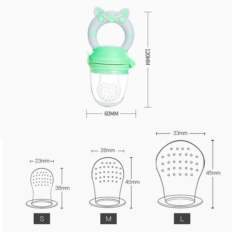 4pcs/set Silicone Fruit & Vege - Baby Food Dispensing Spoon ulasan dan harga