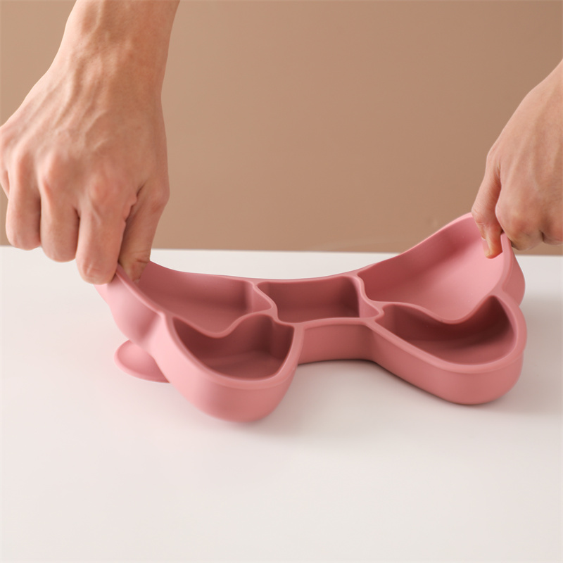 Baby Silicone Dining Plate Bow - Baby Food Dinner ulasan dan harga
