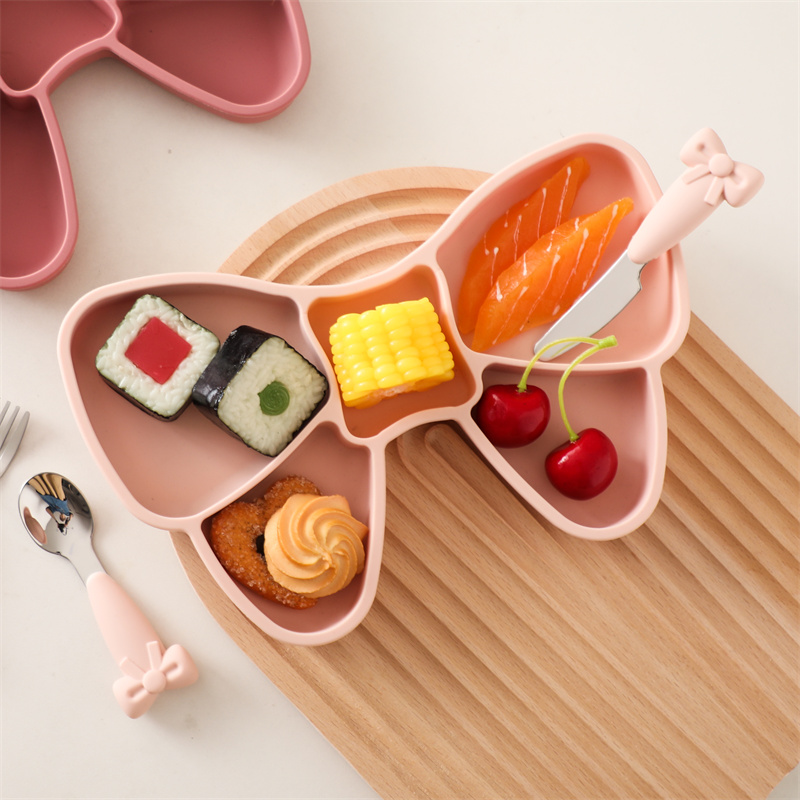 Baby Silicone Dining Plate Bow - Baby Food Dinner ulasan dan harga
