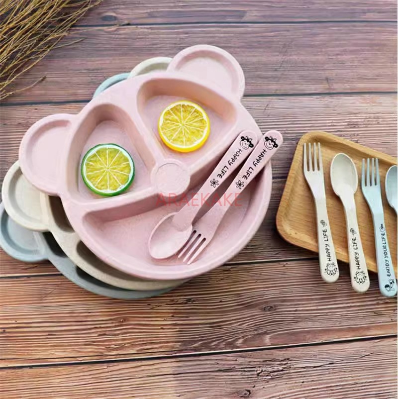Children's Dining Plate Set Di - Baby Food Usa ulasan dan harga