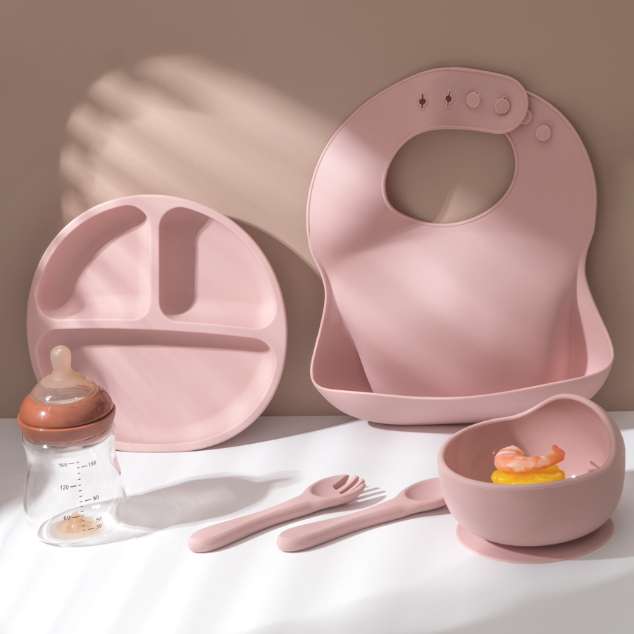 5Pcs Baby Silicone Feeding Set - Baby Food Dinner ulasan dan harga