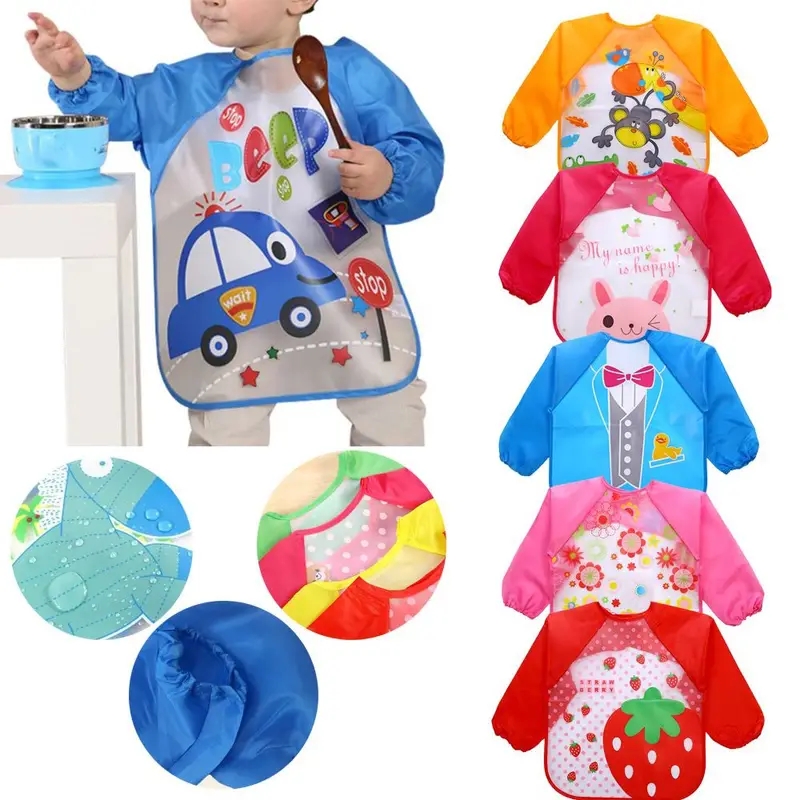 Waterproof EVA Full Sleeve Bab - Baby Food Eat ulasan dan harga