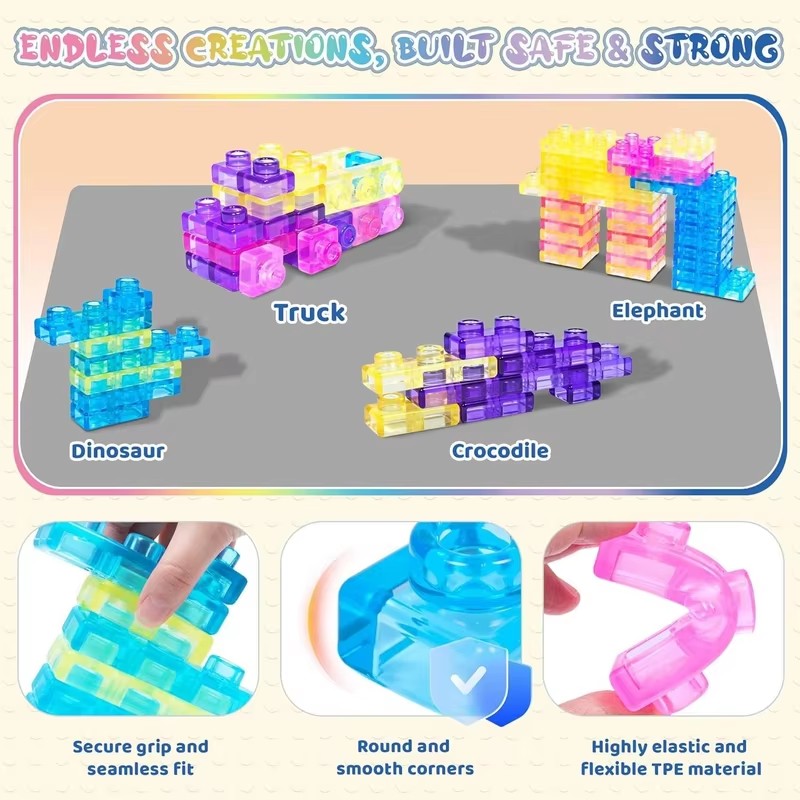 40PCS Magic Gummy Bloc Soft Bu - Baby Food Toy ulasan dan harga