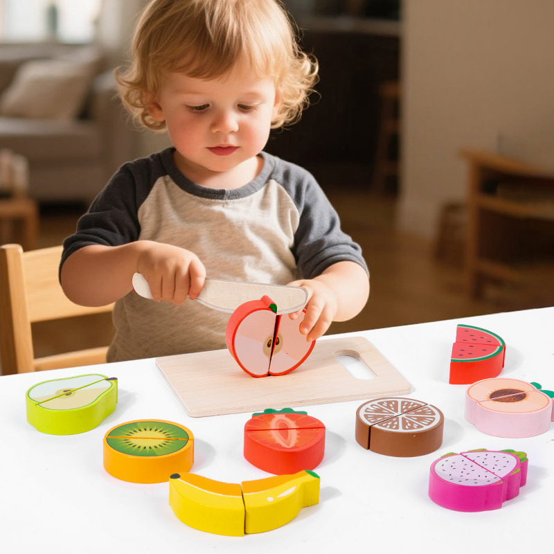 Wooden Kitchen Pretend Toy Sim - Baby Food Natural ulasan dan harga