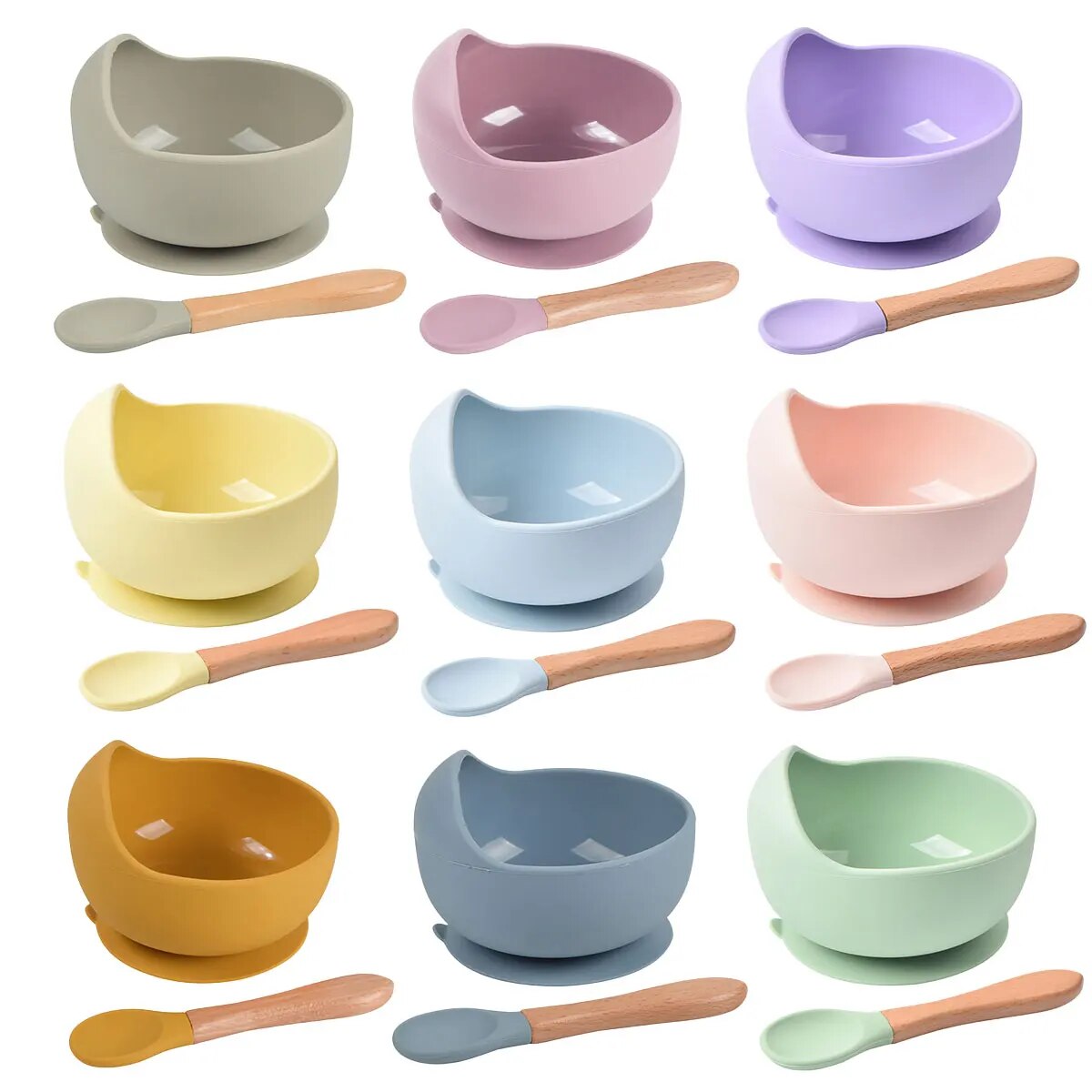 2PCS Silicone Baby Feeding Bow - Baby Food Dinner ulasan dan harga