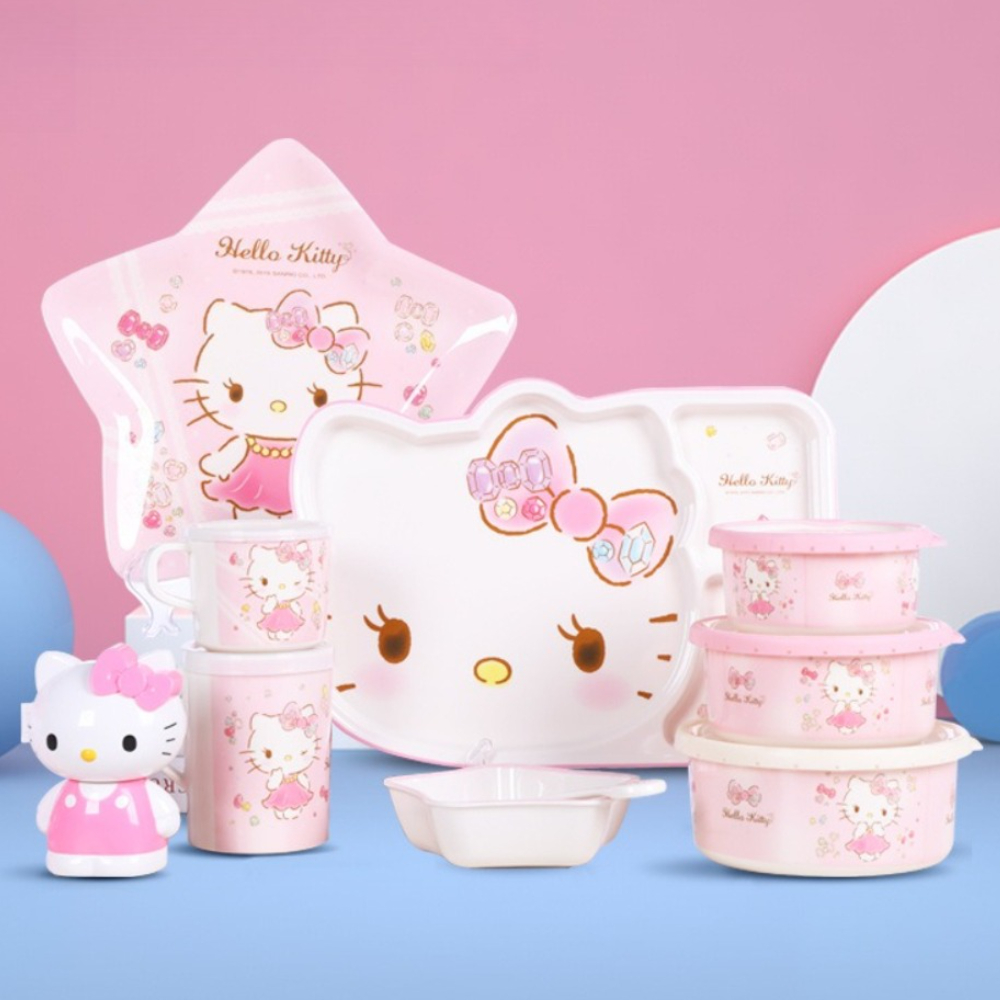 Sanrio Tableware Hello Kitty T - Baby Food Dinner ulasan dan harga