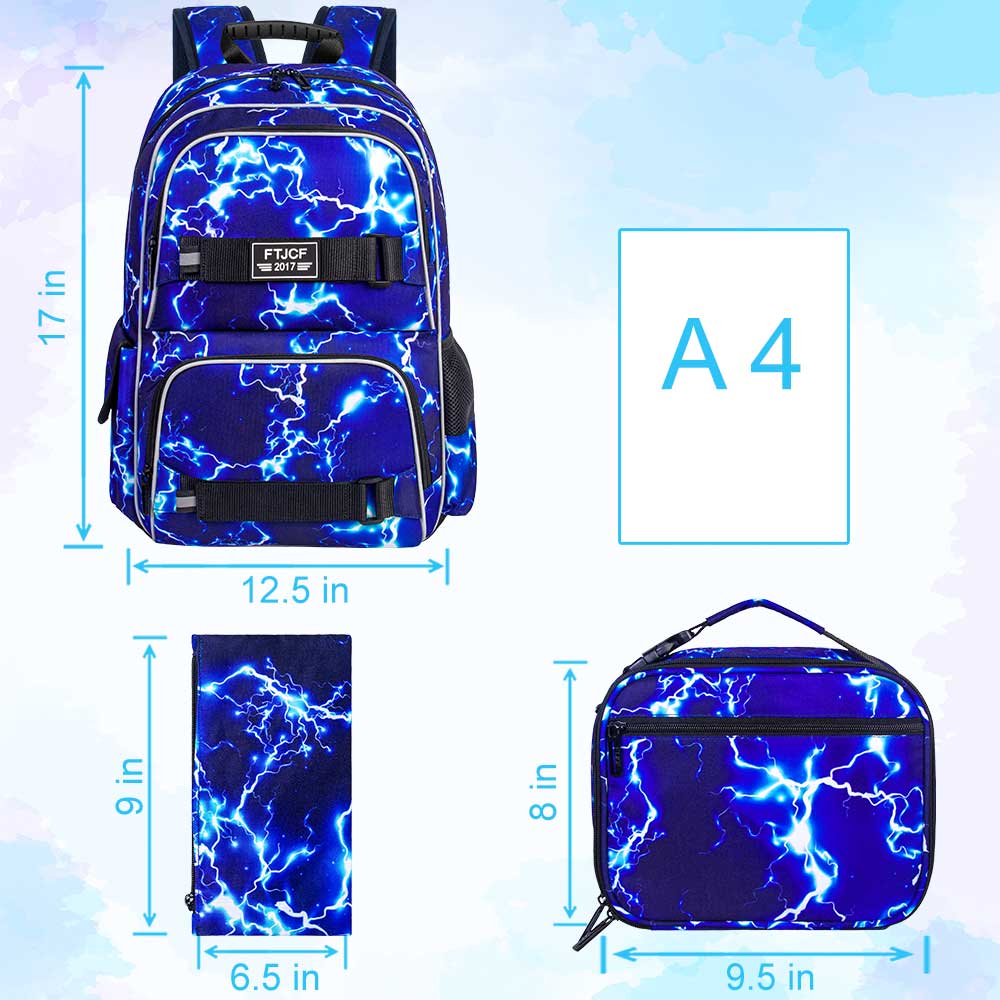 3PCS Lightning boys Backpack,  - Food Box Baby ulasan dan harga