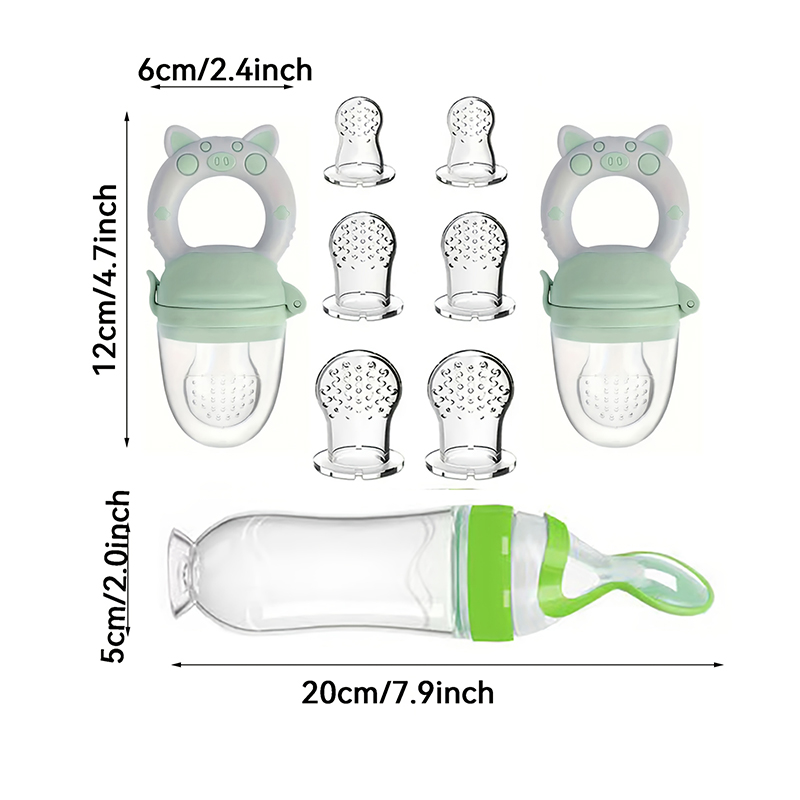 9pcs Feeding Cutlery:1 Silicon - Baby Food Dispensing Spoon ulasan dan harga