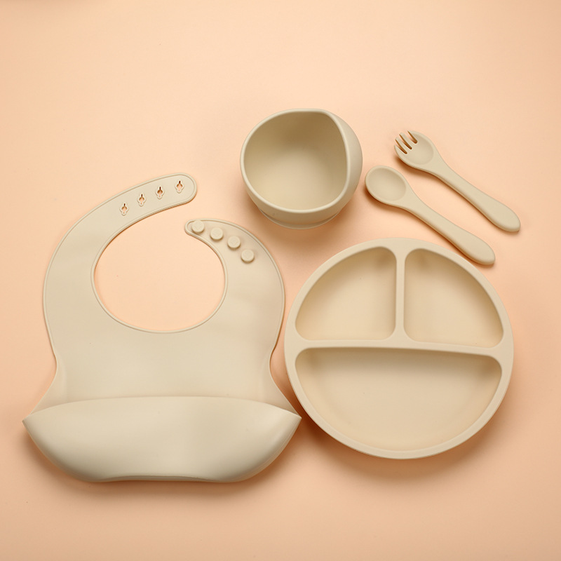 5Pcs Silicone Baby Feeding Set - Baby Food Dispensing Spoon ulasan dan harga