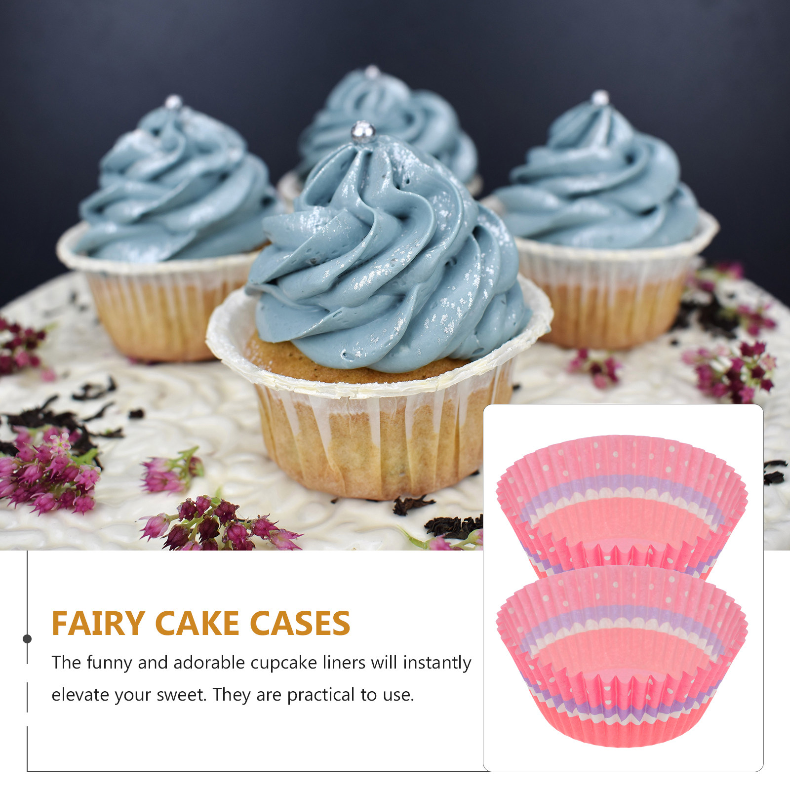 200Pcs Rainbow Cupcake Liners  - Baby Food Usa ulasan dan harga