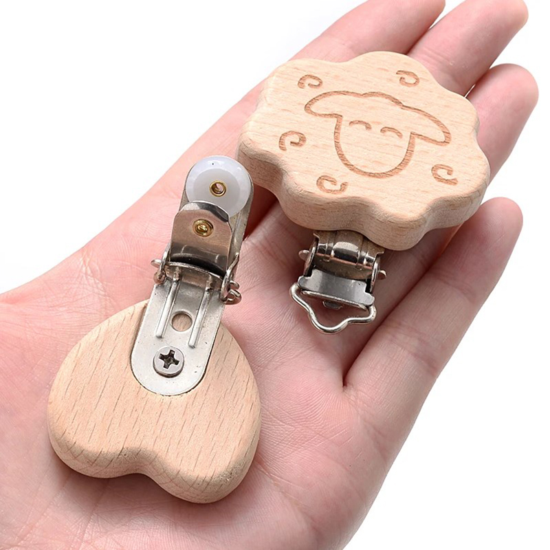 5Pcs Wooden Pacifier Clip Food - Baby Food Natural ulasan dan harga